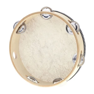 8 Inch Hand Held Drum Bell Birch Metal Jingles Percussion Gift For Church AU - Picture 1 of 9