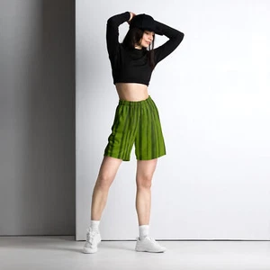 Unisex Mesh Shorts oliv gestreift - Bild 1 von 29
