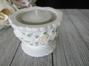 Yankee Candle // White Tea Light Holder - Picture 1 of 9