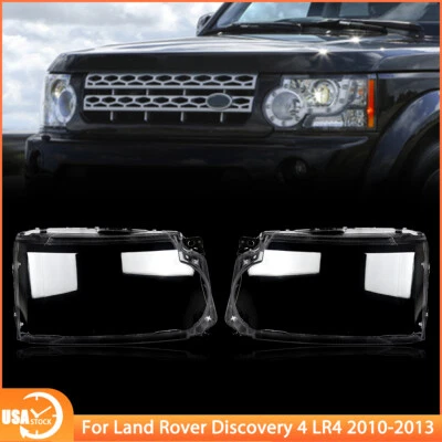 2PCS Headlight Lens Cover For Land Rover Discovery 4 LR4 2010-2013 Foto 1 de 4