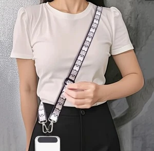 Mobile phone crossbody lanyard adjustable smartphone lanyard various designs - Zdjęcie 1 z 12