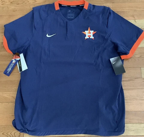 Nike Houston Astros Authentic Collection Short Sleeve Pullover navy Blue Mens XL Cover