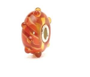 Trollbeads Elfbeads 925 Plata Esterlina Núcleo Cuentas de Vidrio Rojo Naranja Brote Torcido - Imagen 1 de 1