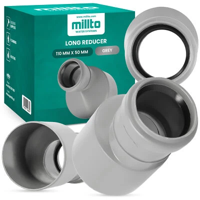 Millto™ Reduzierstück 110 mm x 50 mm Rohrreduzierung Reduziermuffe Abwasserrohr