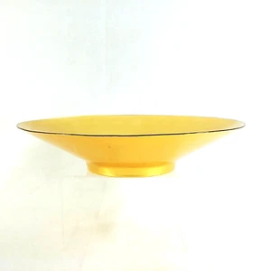 Bowl Glass Decorative Tabletop Centerpiece Gold Foil Large Deep 13.25" - Picture 1 of 6