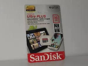 SanDisk 16 GB Ultra SDHC SDXC SD Class 10 80MB/S High Speed 533X Card UHS-I HD - Picture 1 of 2