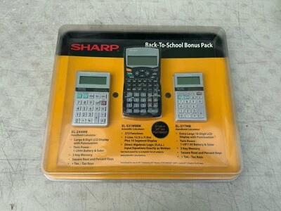 SHARP Calculator (Combo 3-Pack) EL-377M & EL-531W & EL-244M - High School AP NEW - Image 1 of 4