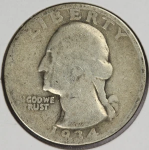 1934 DDO Washington quarto d'argento 25C - Foto 1 di 2