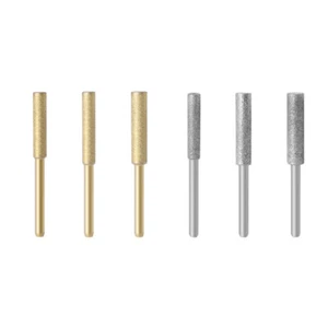 4mm/4.8mm/5.5mm Diamond Burr Rotary Tool Grinding Drill Bits Cylinder for Dremel - Picture 1 of 7