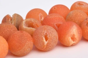 16MM Matte Orange Druzy Beads Round Gemstone Loose Beads - Picture 1 of 4
