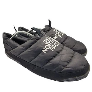 The North Face Nuptse Mule Slippers Mens 12 Black Comfort Lined - NF0A5G2F - Picture 1 of 12