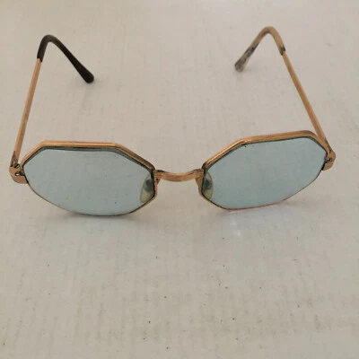 VTG Octagon 20/0000 14K Gold fi lled 50/18 Eyeglasses France Frames 48[]18 125 - Image 1 of 4