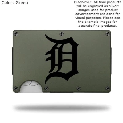 Custom "DETROIT TIGERS" Laser Engraved Wallet - Pick A Wallet Color - Image 1 of 4