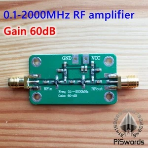 0.1-2000MHz RF wideband amplifier high gain 60dB low noise filter LNA Board - Picture 1 of 1