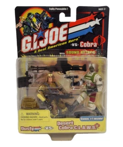 Vintage 2002 GI Joe DUSTY VS DESERT COBRA CLAWS Actionfigur Spielzeug Hasbro NEU! - Bild 1 von 9