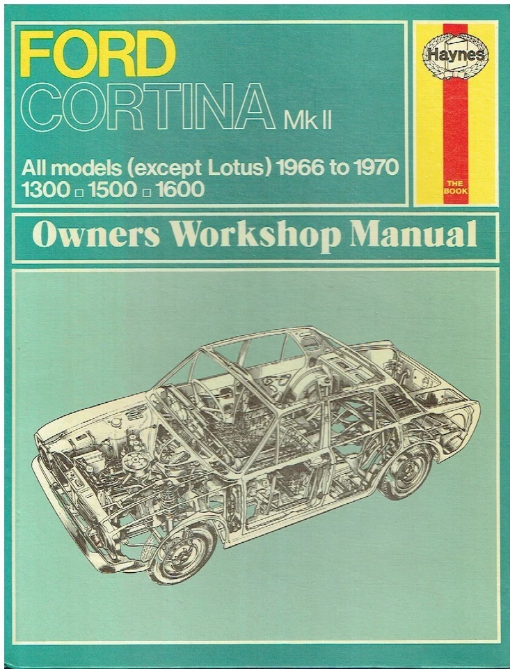 FORD CORTINA MK2 ( INCL GT & 1600E ) 1966-70 OWNERS WORKSHOP MANUAL *VGC H.BACK* - Image 1 of 1