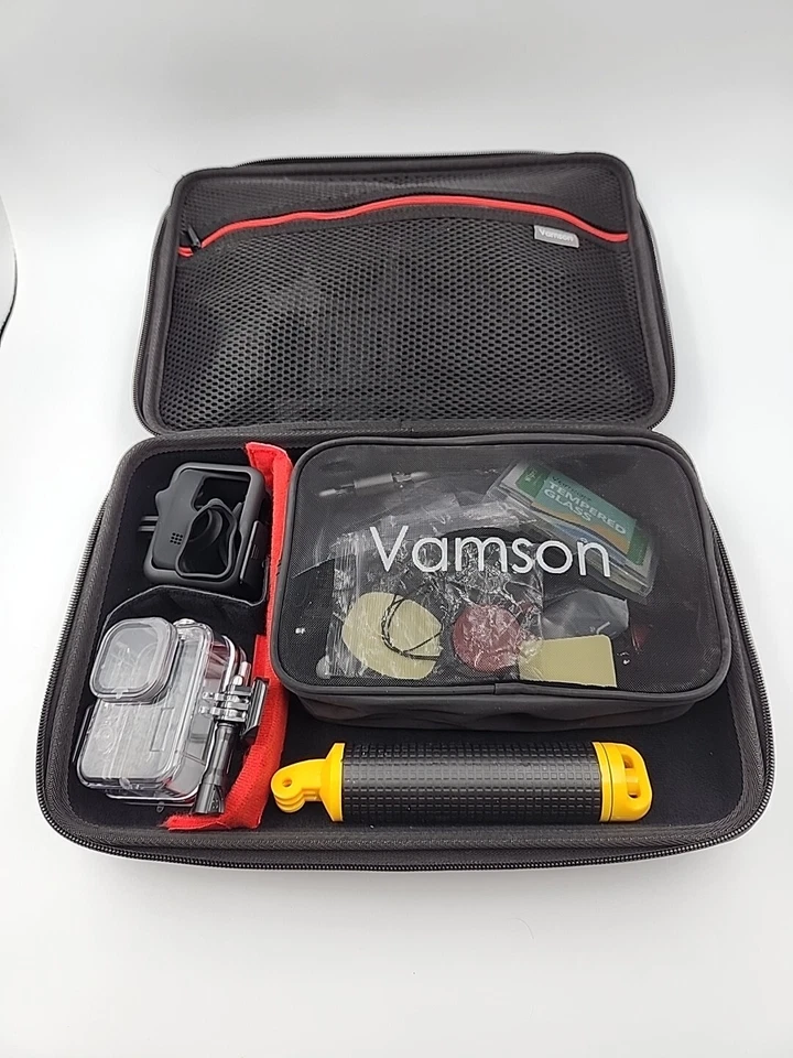 Vamson Large Carrying Case GoPro Hero 11 with 64 Accesories Hard PU Shell Case - Image 1 of 4