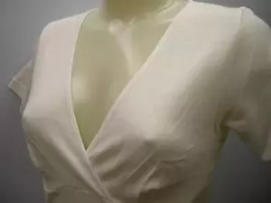RAGNO MAGLIA DONNA MANICHE CORTE TAGLIO SENO LANA E COTONE SULLA PELLE TAGLIA 7 - Bild 1 von 3
