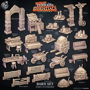 Scheunenset | TTRPG Streudiorama Puppenhaus Miniatur | Terrain Essentials - Bild 1 von 8