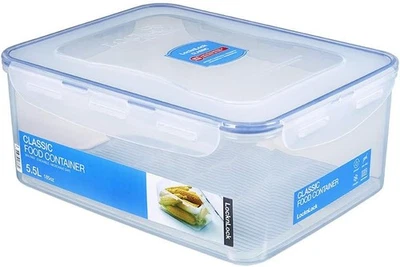Lock & HPL836 Rectangular Storage 5.5 litres/Freshness tray, Clear/Blue  - Image 1 of 4