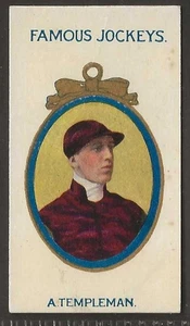 TADDY-FAMOUS JOCKEYS 1910 (NO FRAME) HORSE RACING-#21- A. TEMPLEMAN - Picture 1 of 2