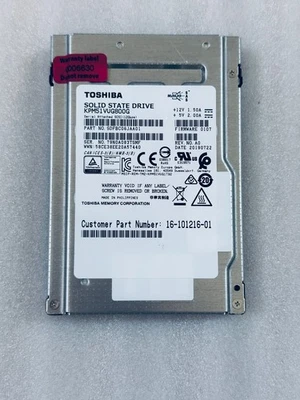 Toshiba KPM51VUG800G 800GB SAS SSD 2.5" HDD Toshiba Enterprise 12Gbps SFF 100% - Image 1 of 2
