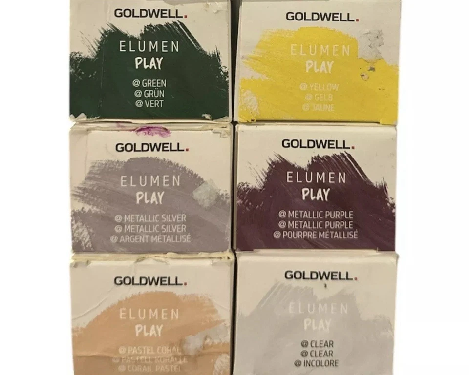 Lote de 6 Goldwell Elumen Play Color de Cabello Semipermanente Sin Oxidantes 4 fl oz Foto 1 de 1