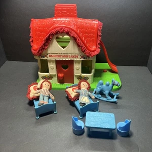 Raggedy Ann & Andy Play House PLAYHOUSE Knickerbocker VINTAGE 1970’s w Furniture - Picture 1 of 8