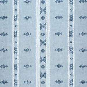 McLaurin & Piercy bestickter Streifenstoff - Tanger/Marine 0,85 Yard C-43 - Bild 1 von 1