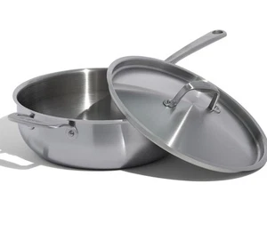 Utensilios de cocina hechos en - Sartén de acero inoxidable de 5 cuartos de galón - Revestida de acero inoxidable de 5 capas - Imagen 1 de 9