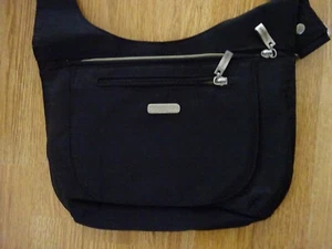 Damen BAGGALLINI schwarz Canvas Schulter Crossbody Handtasche Tasche - Bild 1 von 5