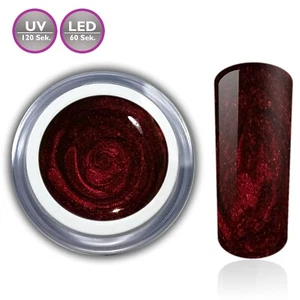 Farbgel Rot Metallic Je t'aime UV Color Gel Red French Nagel Design Nail Art 5ml - Bild 1 von 5