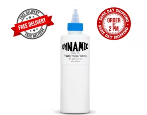 DYNAMIC TRIPLE WHITE TATTOO INK 8OZ (240ML) - TRIPLE INK WHITENESS (EXP: 2027) - Picture 1 of 1