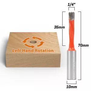 Punta alesatrice 1/4" Brad Point - mano sinistra - gambo 70 mm - 10 mm - Yonico 43214L - Foto 1 di 1