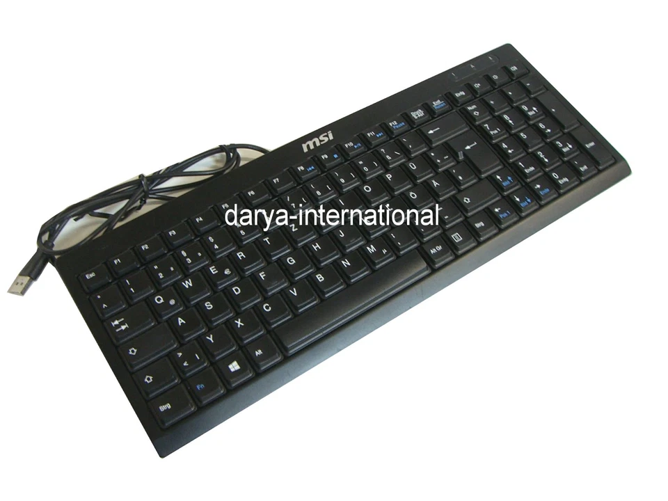 Deutsch Layout Tastatur MSI Compact keyboard KU-1019 Farbe schwarz / USB - Bild 1 von 1