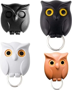 3PCS Night Owl Key Holder Cute Magnetic Keychain Hooks Automatic Open Close Eyes - Picture 1 of 6