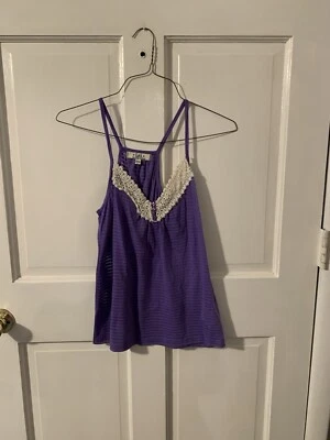 Lei Purple Halter Blouse Size Large  - Image 1 of 4