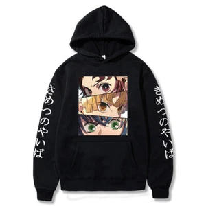 Demon Slayer Kimetsu no Yaiba Hoodie Sweater Jacket Causal Pullover Sweatshirt - Picture 1 of 1