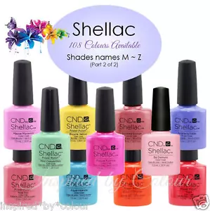 CND SHELLAC GEL UV COLOR~Full CND Range Available~Select your shade*Colours M ~Z - Picture 1 of 129