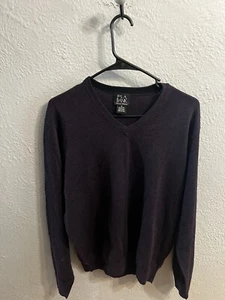 Jos A Bank Signature Collect Merino Wool Sweater V-Neck Purple Size Medium - Picture 1 of 7
