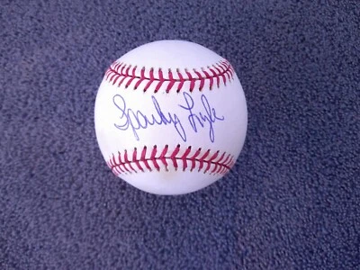 SPARKY LYLE SIGNED OFFICIAL AMERICAN LEAGUE BASEBALL NEW YORK YANKEES JSA COA - Image 1 of 3
