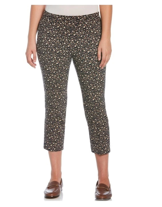 Rafaella Capri Pants Comfort Black&White Size 10 Stretch Casual Business EUC