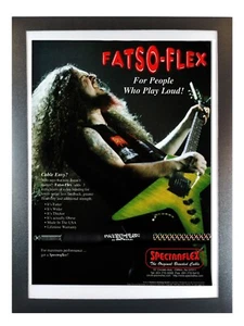 Dimebag Darrell Pantera Spectraflex Fatso-flex Ad - Framed Guitar Magazine Page - Picture 1 of 7