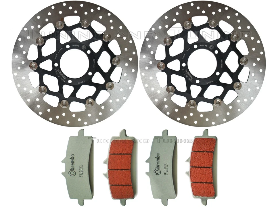 Disques frein avant BREMBO + Plaquettes SC POUR DUCATI HYPERMOTARD 1100 S 2009 - Photo 1/1