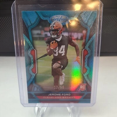 2022 Certified - JEROME FORD - Blue Mirror 12/50 - Browns Rookie RC #177 - Image 1 of 2