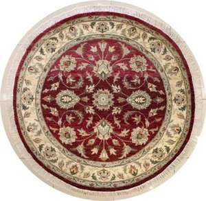 Rugstc 6x6 Senneh Chobi Ziegler Red Area Rug,Natural dye, Hand-Knotted,Wool Pile - Picture 1 of 5