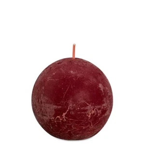 Bolsius Rustik Kugelkerze Samtrot 76mm - Picture 1 of 1