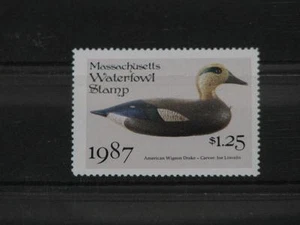 Sello de pato de Massachusetts 1987, MNH - Imagen 1 de 1
