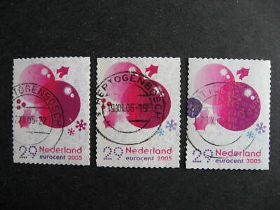 Netherlands error, variety, regular Sc 1211g ink blob and purple snowflakes used - Image 1 of 3