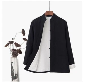 Chaqueta de estilo chino tradicional para hombre Traje Tang Abrigo de algodón Primavera/Otoño Han FU - Imagen 1 de 23